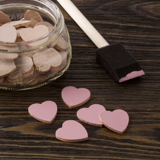 6 Packs: 28 ct. (168 total) Wood Hearts by Make Market®